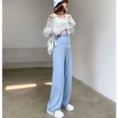 6 Colors Summer Fashion Loose Pants For Pregnant Women Breat