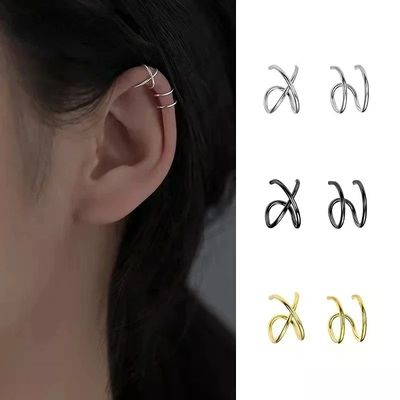 Stainless Steel Clip Earrings for Women High Quality Creativ