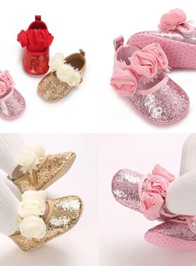 Cute Flowers Baby Girl Princess Shoes 0-1 Year Casual Anti-S