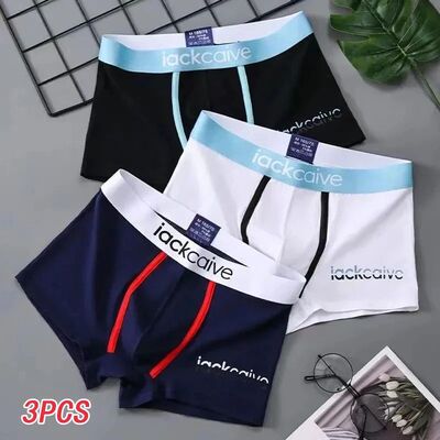 3Pcs Male Panties Cotton Men's Underwear Boxers Breathable M