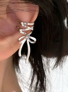 Y2K Girls New Ribbon Aesthetics Ear Clips Ballet Style Ribbo