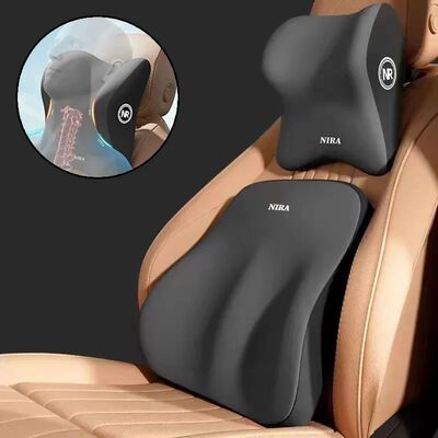 Memory Foam Car Universal Headrest Lumbar Cushion Back Cushi