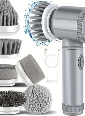 Electric Spin Scrubber Cordless Spin Scrubber with 6 Replace