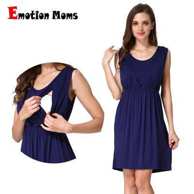 Summer Maternity Clothes Breastfeeding Dress Sleeveless Mate