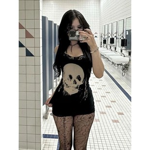 AltGoth Cyber Punk Gothic Dress Women Streetwear Harajuku Sk