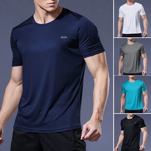 1 Piece Men's Short Sleeve Undershirt Man Athletic T-Shirt Q