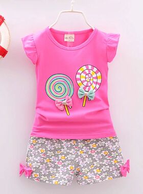 Baby Girls Clothes Sets for Kids T-shirt Tops+Short Pants Cl