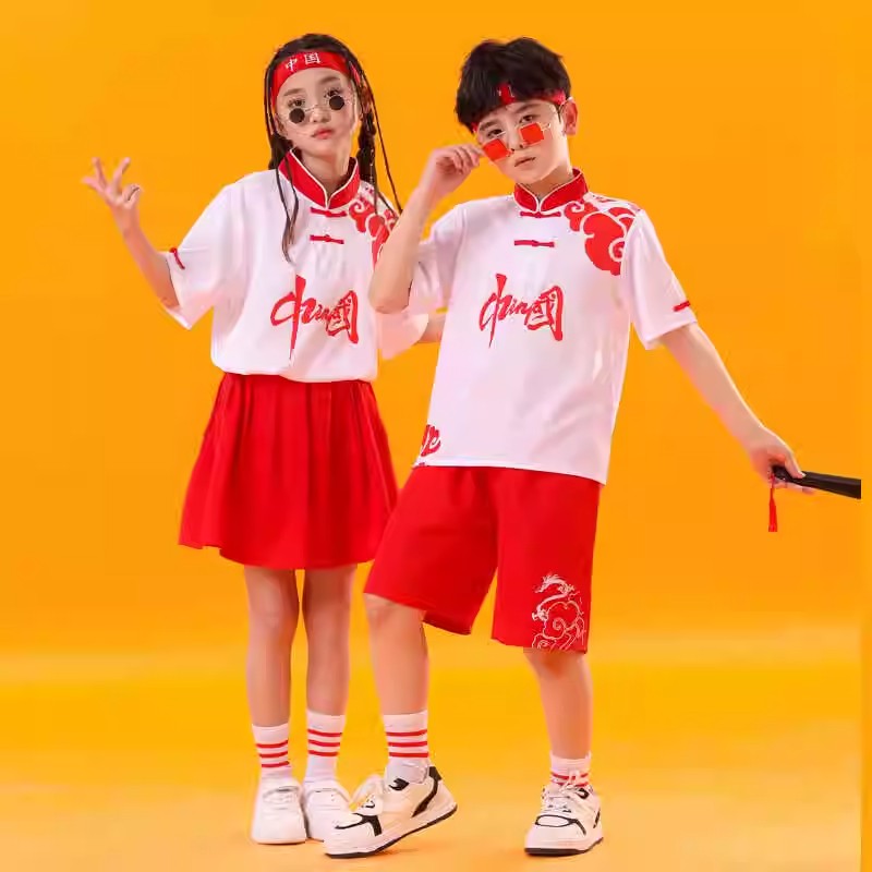 新款运动会服装男女童合唱服国潮