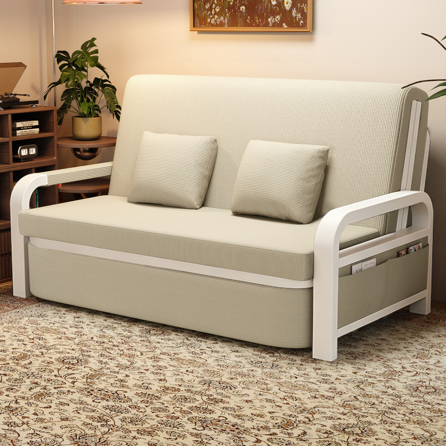 沙发床折叠两用2026新款客厅灯芯绒沙发床多功能单人一体可伸缩床