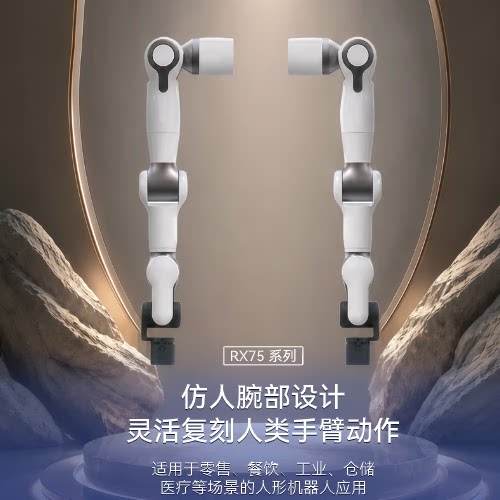 睿尔曼智能RX75仿生机械臂科研双臂协作机器人手臂ai人工智能工业商业物流机械手臂伸缩手臂搬货搬运可编程