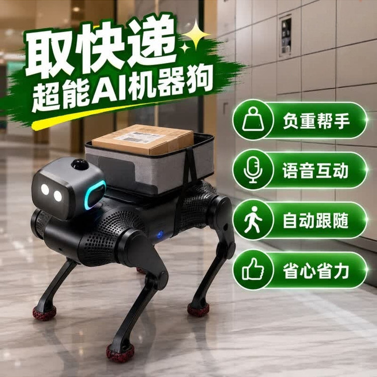 Vbot仿生四足机器人AI互动取快递