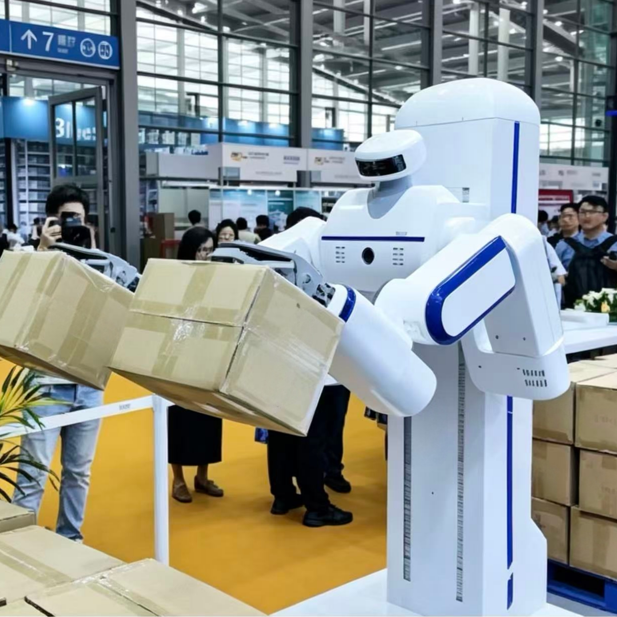 iLoabot-X智能人形机器人AI自主作业工业分拣搬运重物仿生助力机械臂智能抓取自主导航运输物流