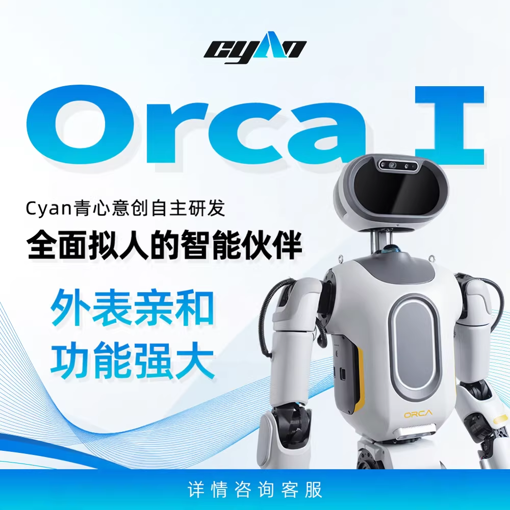 具身智能人形机器人Orca I拟人直膝多模态交互AI语音互动人工智能家庭陪伴导览讲解引导科研教育