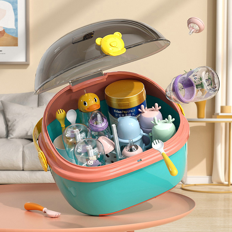 婴儿奶瓶收纳箱晾干沥水置物架带盖防尘宝宝餐具辅食工具收纳盒柜,婴童用品,奶瓶储存盒/奶瓶盒,淘宝优惠券,粉丝福利购,淘宝优惠卷