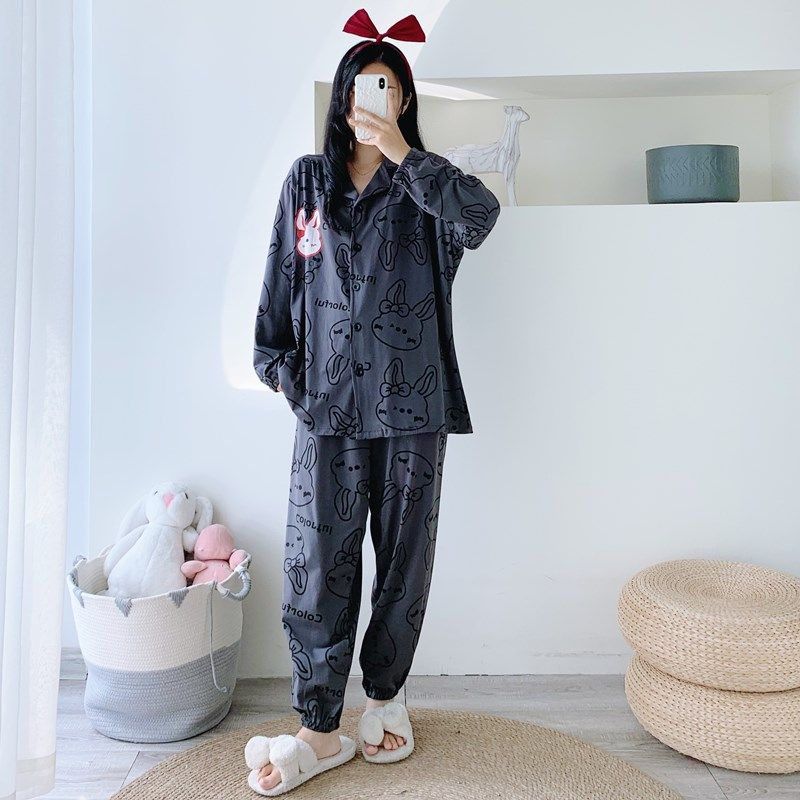 开衫纯棉情侣卡通睡衣男女大码长袖长裤套装胖mm200斤宽松家居服,女士内衣/男士内衣/家居服,睡衣/家居服套装,淘宝优惠券,粉丝福利购,淘宝优惠卷