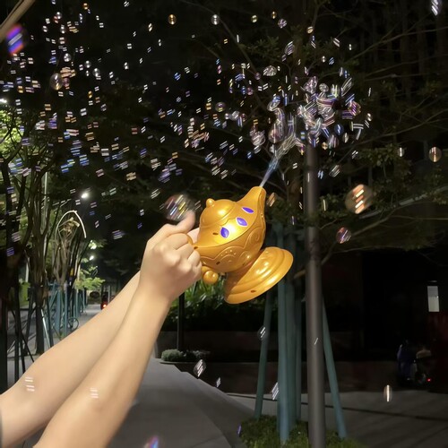 阿拉丁神灯泡泡机全自动带灯光