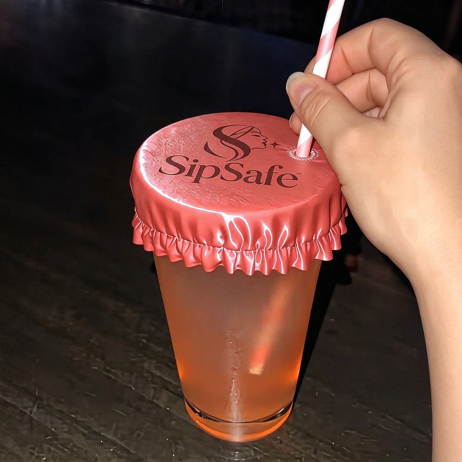 发圈杯盖便携创意防尘盖酒吧夜店饮品防护套发带头绳饰品喝酒神器