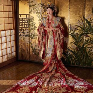 宋制汉服重工中式新娘婚服2025新款凤冠霞帔拖尾全新古装结婚嫁衣