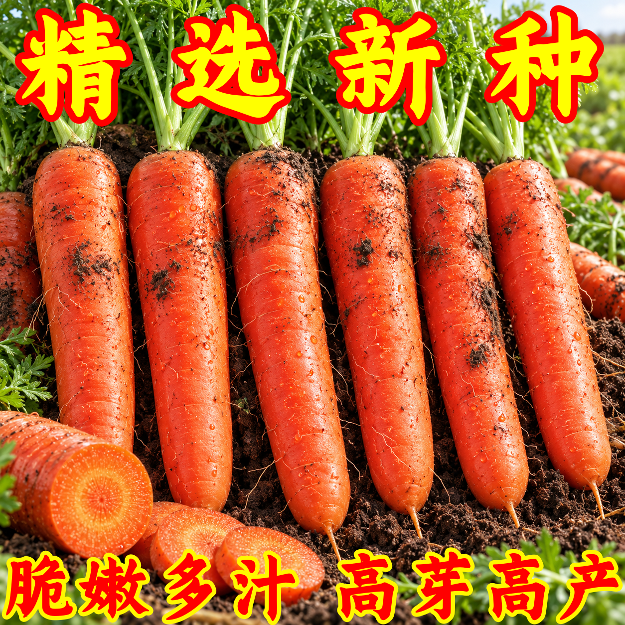 九寸红红心水果萝卜种子非转基因