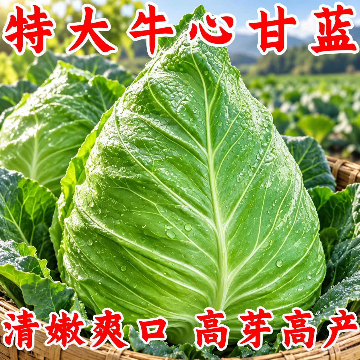 特大牛心甘蓝种子春秋夏播耐寒