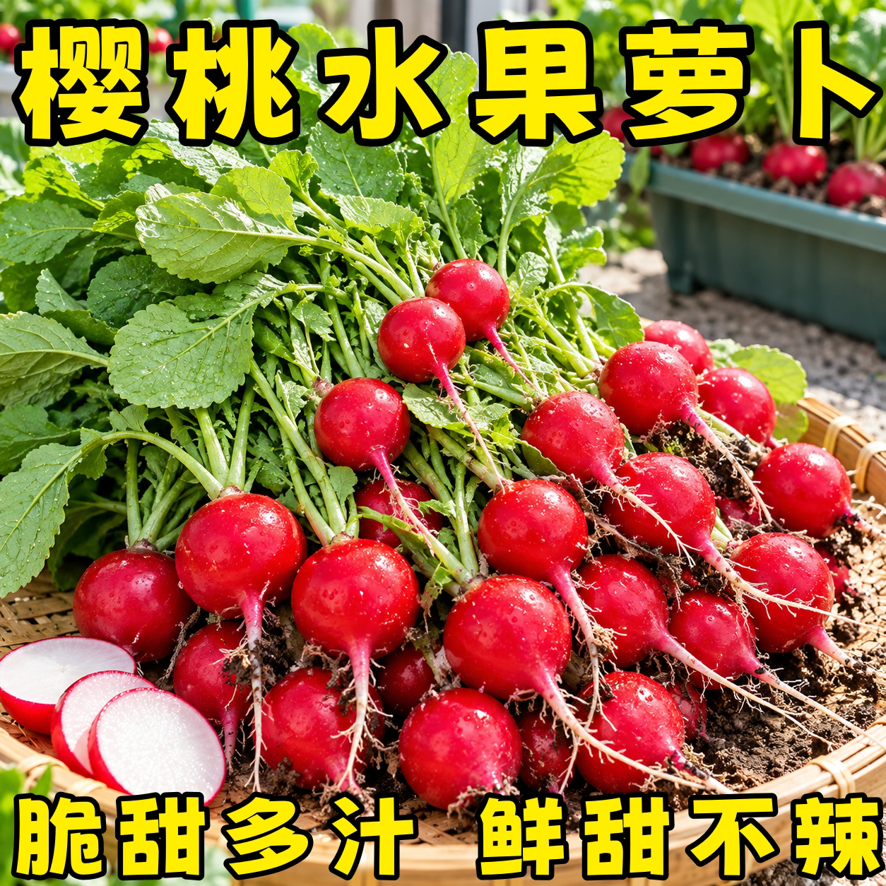 四季阳台樱桃萝卜脆甜多汁