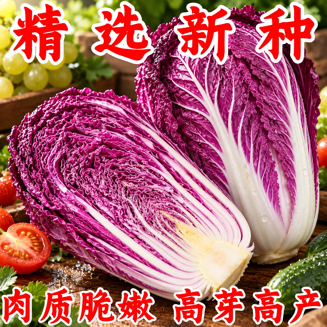 稀有紫玉白菜种子秋季播