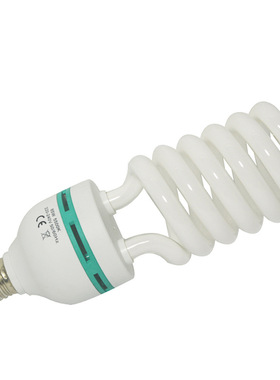 摄影专业三基色灯泡 115W E27灯头 5400K 220V 柔光箱半螺旋灯泡