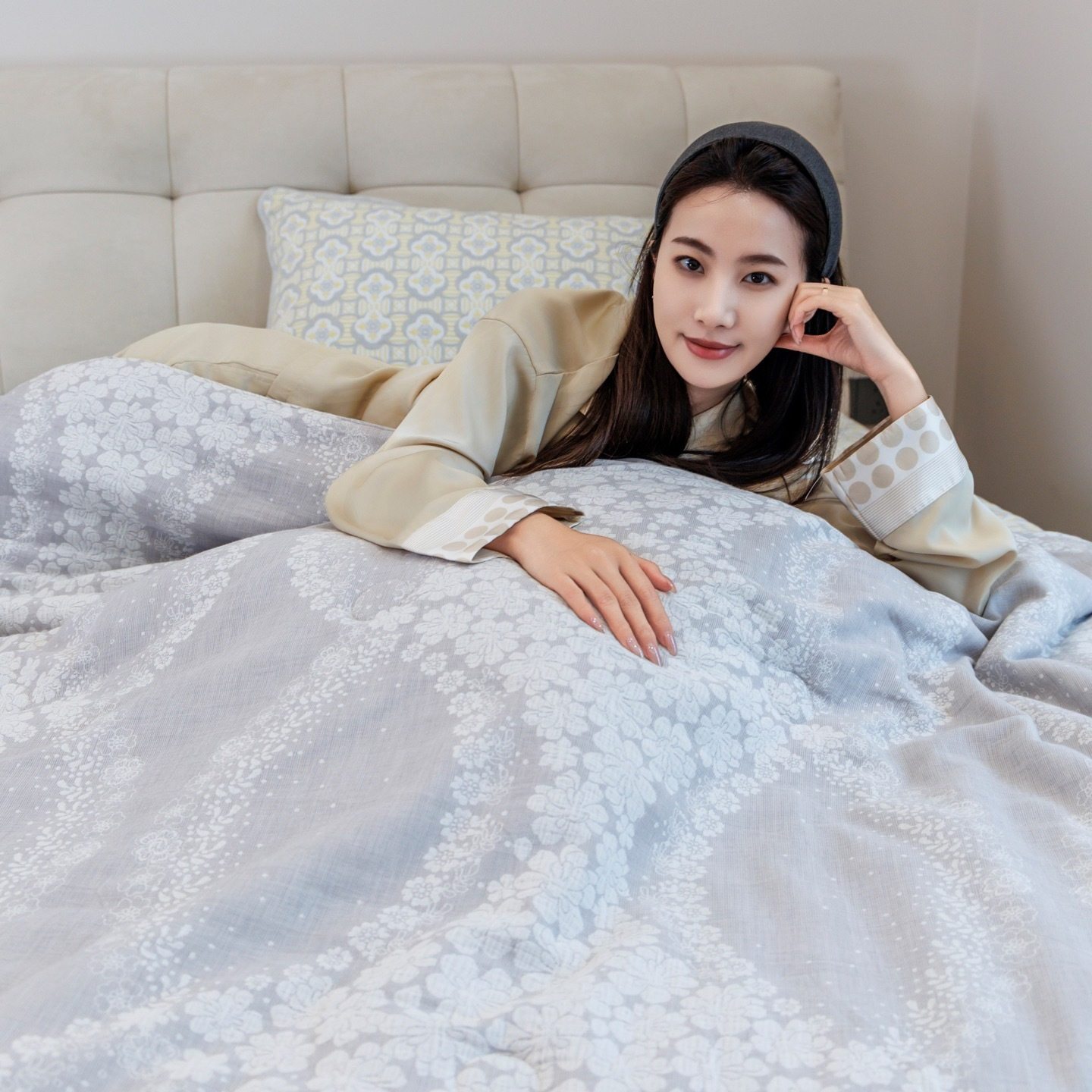 雅赞童朵蕾丝花纹化纤被可水洗机洗单双人被子四季通用床上用品被,床上用品,化纤被,淘宝优惠券,粉丝福利购,淘宝优惠卷