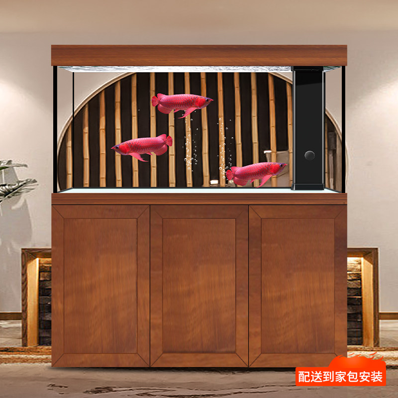 御品空间2025新款实木鱼缸大型客厅落地免换水用超白玻璃水族箱,宠物/宠物食品及用品,底柜/落地缸,淘宝优惠券,粉丝福利购,淘宝优惠卷