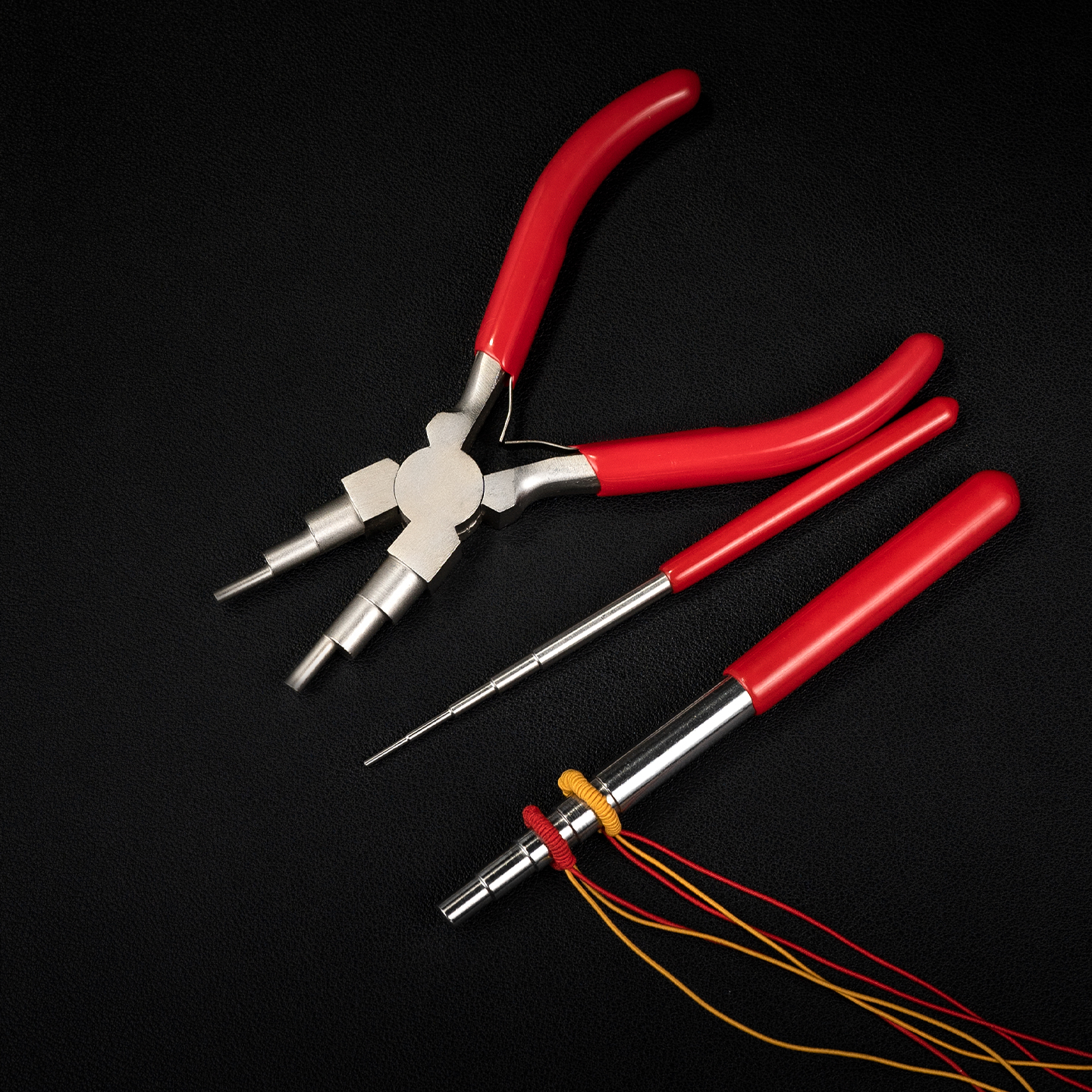 实心不锈钢带纹理防滑编绳绕线棒