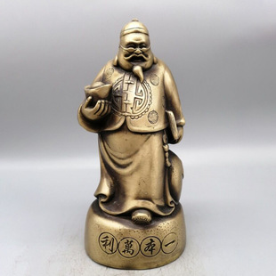 厂家直销纯铜钱老板一本万利摆件精打细算仿古人物摆件