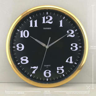 常胜钟表厂 14英寸圆形墙钟36cm大挂钟精美家居挂钟时尚风格创意