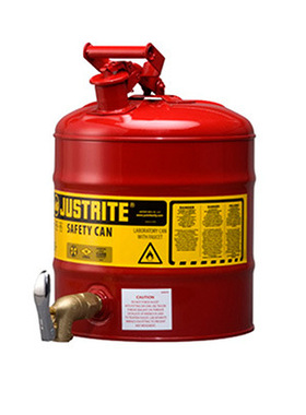 justrite I型钢制安全罐7150150Z 5加仑 底部配有08902龙头