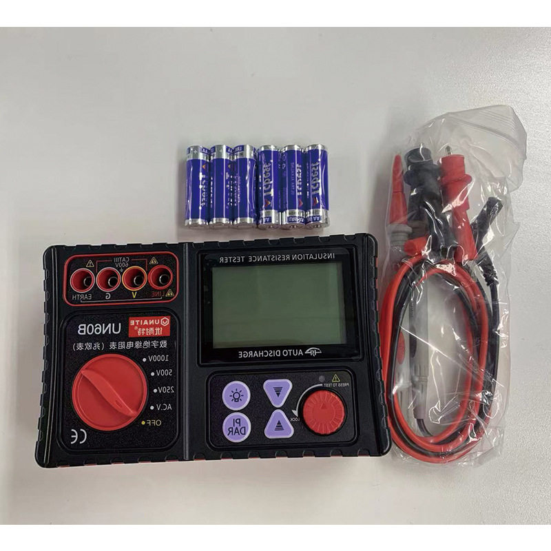 优耐特UN60B兆欧表数字绝缘电阻表绝缘表电阻测试仪电工阻表