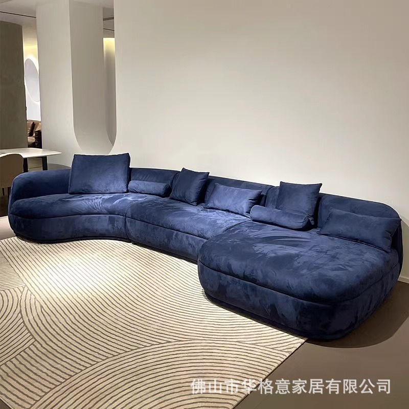 意式Baxter弧形布艺沙发异形轻奢极简客厅转角设计师创意大小户型