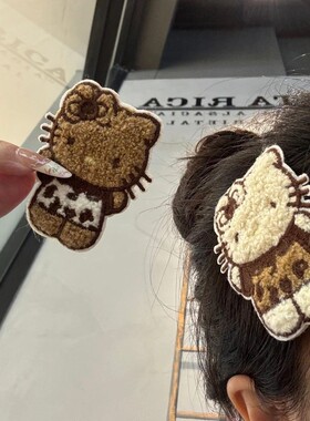 魔术贴KT猫卷毛双层刘海贴碎发侧边发帖发饰简约无痕少女发粘③