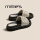 妙丽珍珠水钻凉拖鞋 女夏新款 MILLIE 厚底法式 仙女风露趾一字拖
