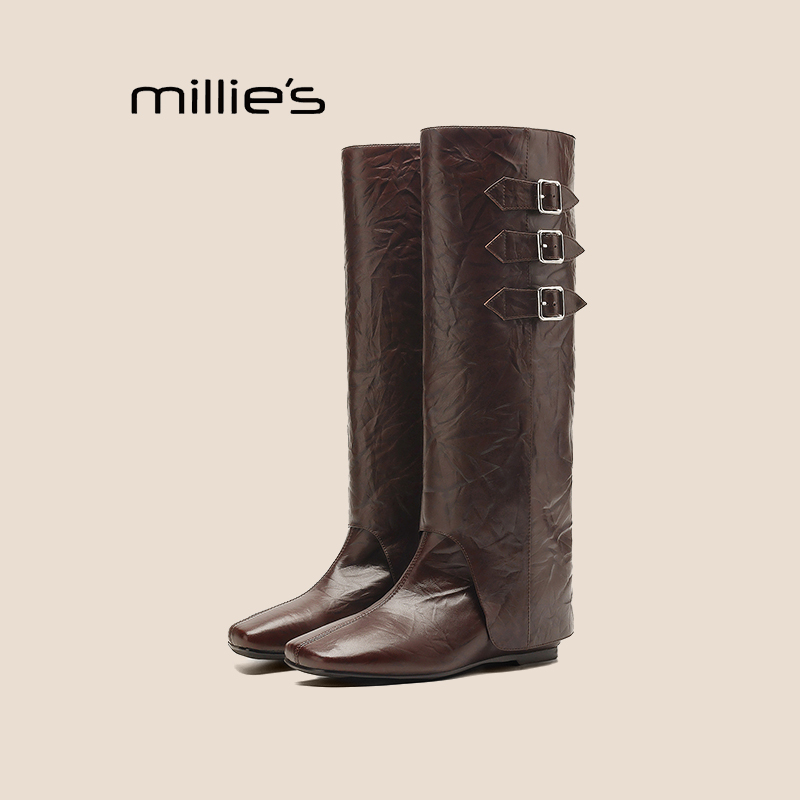 妙丽长靴新款不过膝显瘦巨好看