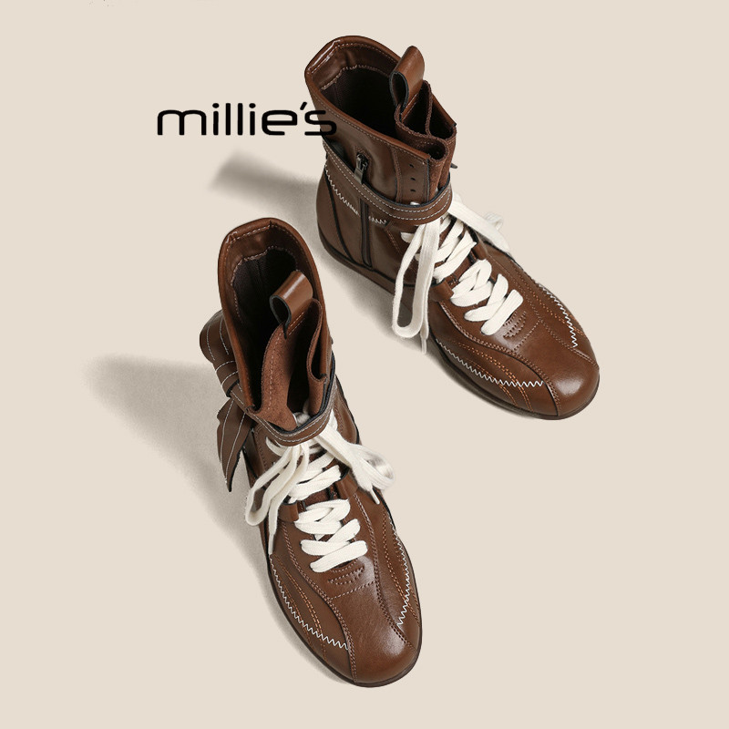 MILLIE'S/妙丽真皮德训鞋女婚鞋