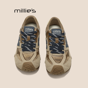 潮流百搭厚底休闲鞋 妙丽秋冬新款 舒适运动鞋 复古德训鞋 MILLIE