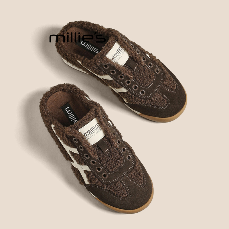 MILLIE'S/妙丽真皮包头拖鞋女