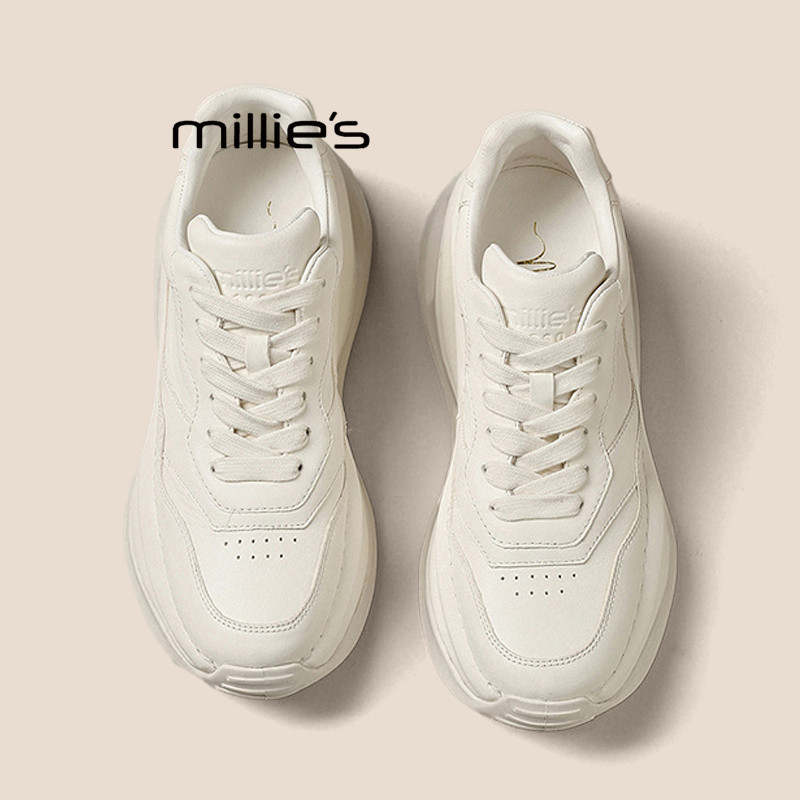 MILLIE'S/妙丽2026春款百搭简约洋气运动鞋小个子休闲厚底女鞋子Q