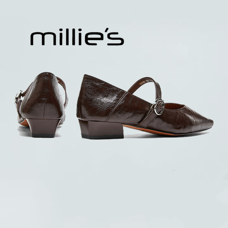 MILLIE'S/妙丽法式复古单鞋