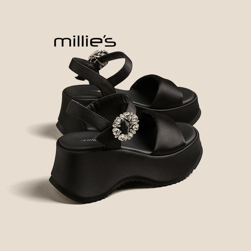 MILLIE'S/妙丽一字扣带休闲凉鞋
