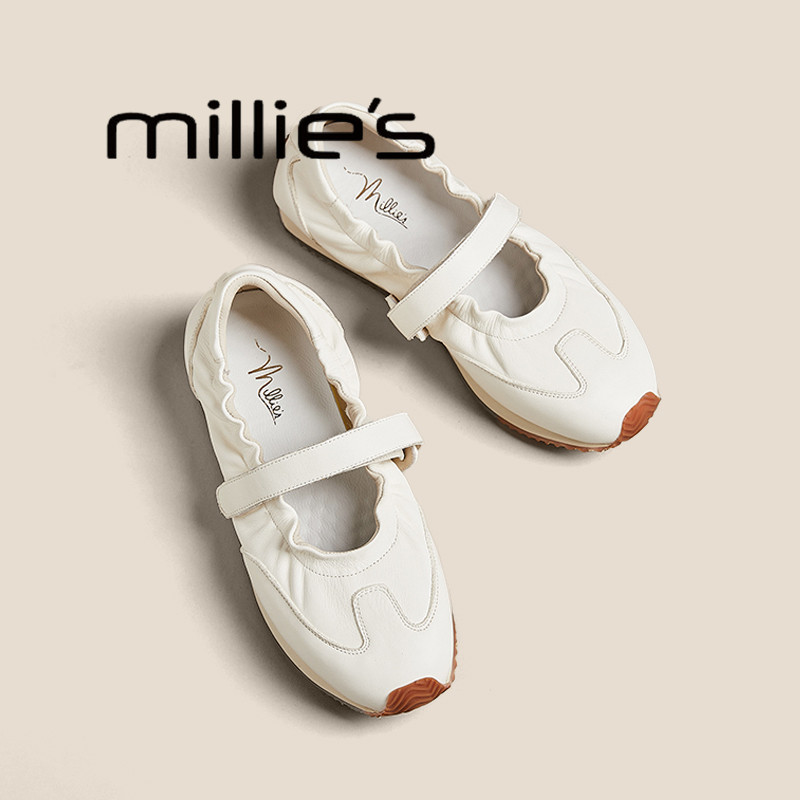 MILLIE'S/妙丽芭蕾舞鞋女2025春夏季新款复古休闲运动鞋玛丽珍鞋,女鞋,浅口单鞋,淘宝优惠券,粉丝福利购,淘宝优惠卷