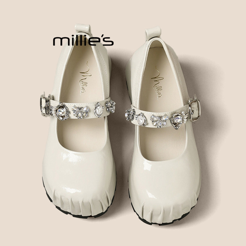 MILLIE'S/妙丽花朵金属玛丽珍鞋女2026春季款小众厚底高跟单鞋潮,女鞋,玛丽珍鞋,淘宝优惠券,粉丝福利购,淘宝优惠卷