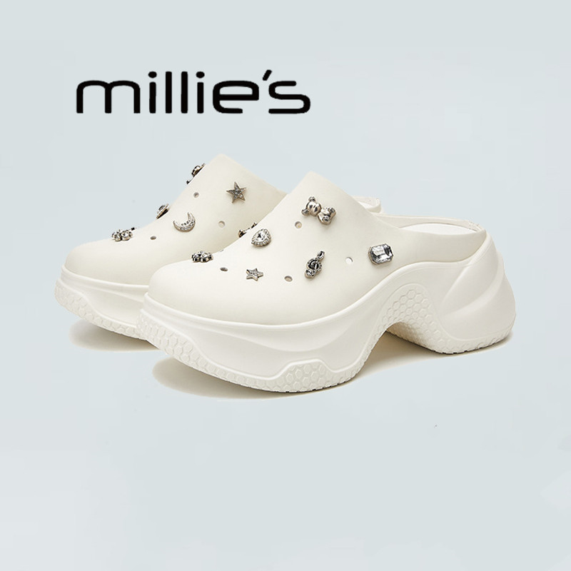 MILLIE'S/妙丽时尚包头半拖鞋子