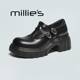 浅口单鞋 妙丽圆头粗跟2026新款 MILLIE 女鞋 英伦风黑色法式 春季