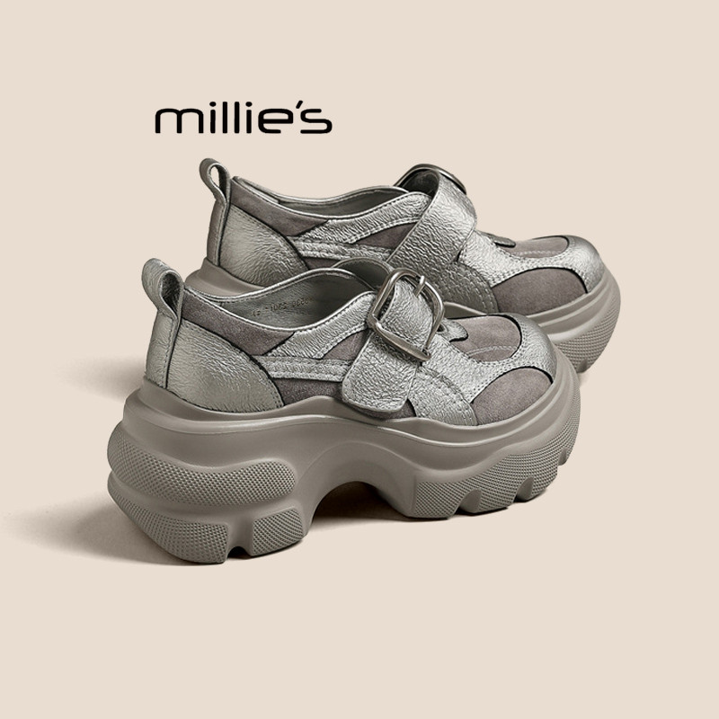 MILLIE'S/妙丽复古厚底玛丽珍鞋女春季魔术贴松糕底增高休闲鞋Q,女鞋,婚鞋,淘宝优惠券,粉丝福利购,淘宝优惠卷