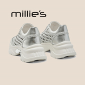 女运动凉鞋 2026夏款 镂空透气厚底老爹鞋 millies妙丽旅游鞋 洞洞款